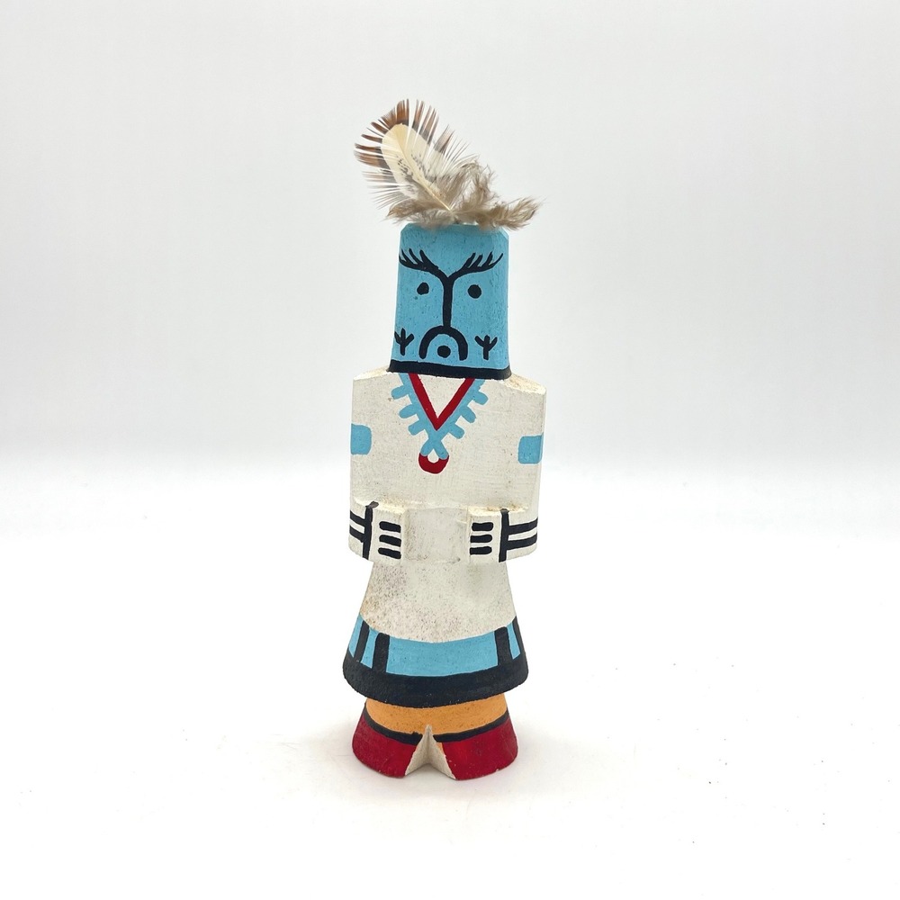 Vintage Hand Carved Hopi Qoqolo Kachina Doll Wooden Native American Folk Art 7in